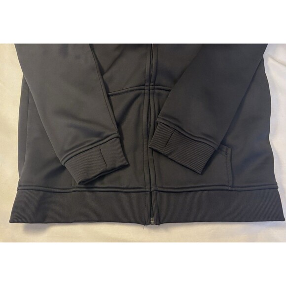 BURTON Black Full Zip Hooded Jacket Boys Large Fleece Lined Sweatshirt Spellout - Picture 7 of 12